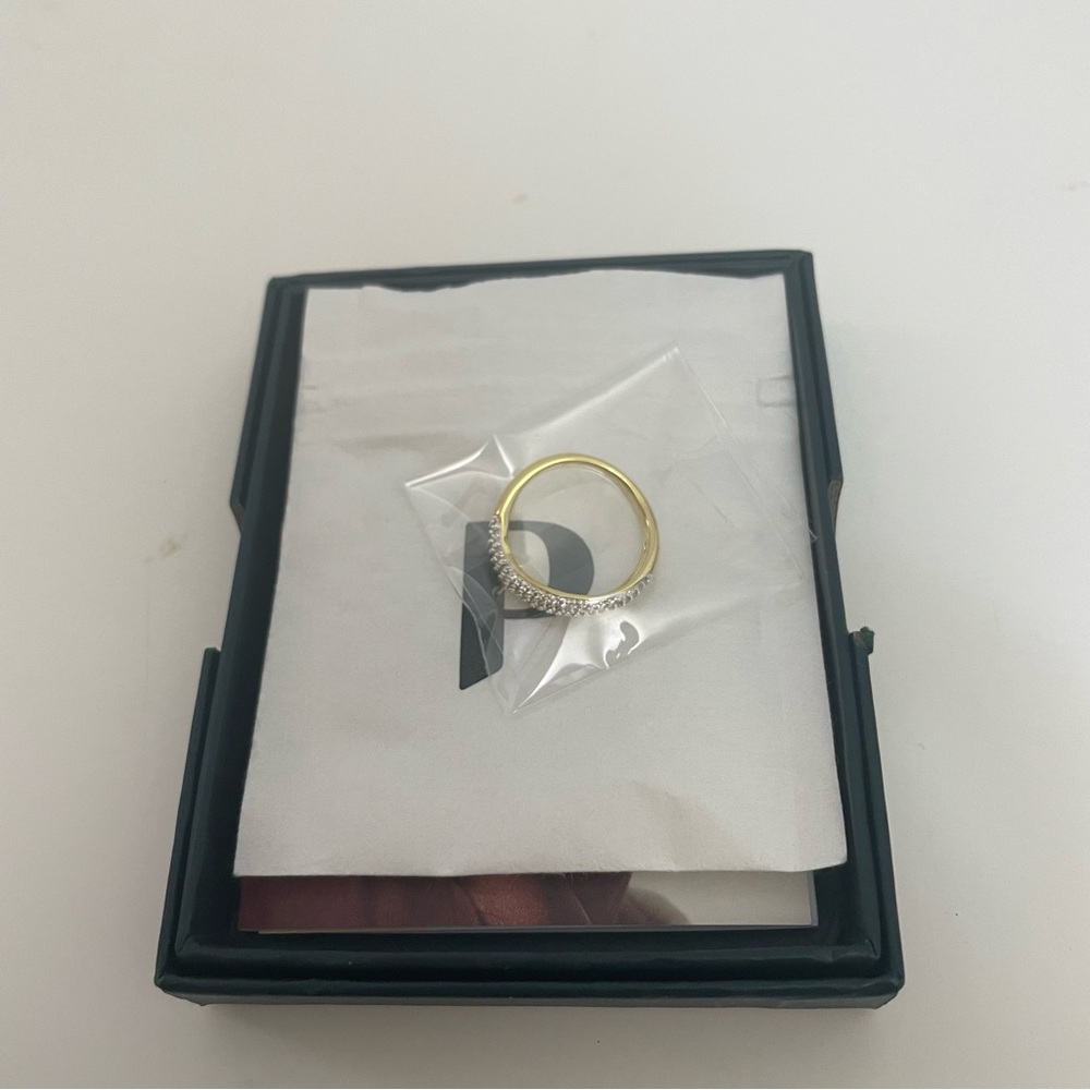 Pavoi Gold Ring with Clear Stones